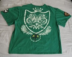 Vintage Ablanche Graphic T-Shirt Green Y2K MMA Spade Lion Brass Knuckles Mens 3X