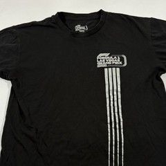 F1 Formula One Las Vegas Black Crew Short Sleeve Graphic Print Tee T-shirt Sz L