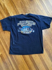 Harley-Davidson Hanes Beefy T Shirt Men 2X Outpost Fairbanks Alaska Graphic