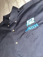 Nascar AllTell Ryan Newman #12 Chase Authentic Shirt Sz Large Used Item Black