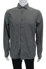 The Men’s Store at Bloomingdale’s Mens ButtonUp Check Cotton Shirt Green Size M
