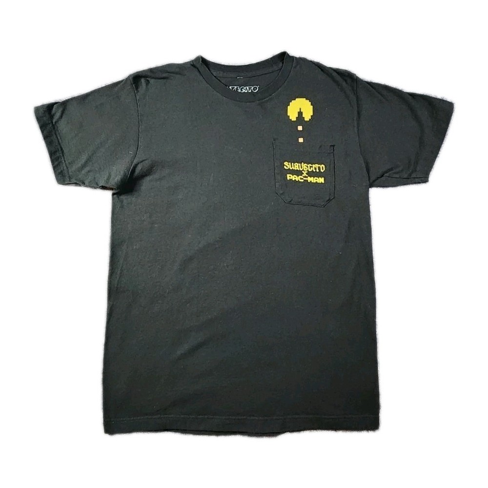 Men’s Suavecito x Pac-Man Collaboration Black T-Shirt Sz Medium Collectors Item