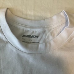 Outrank Always Active Short Sleeve T Shirt Mens Size XL White Racing Graphic