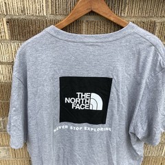 The North Face Mens XL Evolution Box NSE Short Slv Tee T-shirt Pale Grey Heather