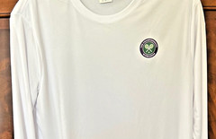 Wibledon White UPF50, Moisture-Wicking 3.8oz 100% Poly “LS” T’s – Limited Run