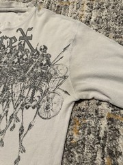 Y2K Avirex Grave House & Ghost Mountain Long Sleeve Thermal Skeleton Size Xl/2XL