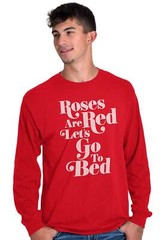 Funny Flirty Sexy Valentine’s Day Romantic Long Sleeve T Shirts Tees For Men