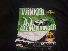 AJ Allmendinger #16 Nascar 2022 INDY Brickyard 150 Win Shirt Kaulig Racing NEW