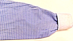 J CAMPBELL 100% Soft Cotton Blue Plaid High Quality Long Sleeve Shirt Size Small