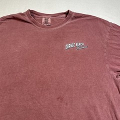 Comfort Colors Orange Beach Alabama T Shirt Men’s XL Brick Sunset Anchor Graphic