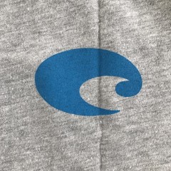 Costa Shirt Mens Small Gray Heather Del Mar Born On The Water SPSHIELD 00HG