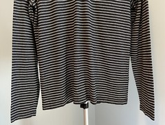 Men’s Abercrombie And Fitch Long Sleeve Henley Shirt Muscle Gray Striped Medium