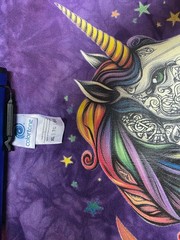Fantasy Celtic Moon Unicorn Colortone Crystal Wash Purple XL