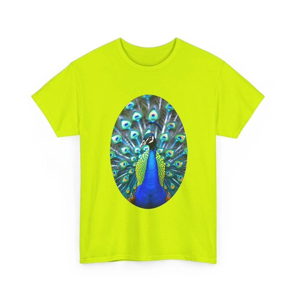 Vibrant Peacock Feather Graphic Tee
