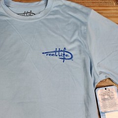 REEL LIFE NEW Mens T-Shirt Size Medium Blue Soft Short Sleeve Graphic Tee