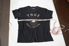 True Religion Men’s Black Graphic Logo Crew Neck Short Sleeve T-Shirt 3XL