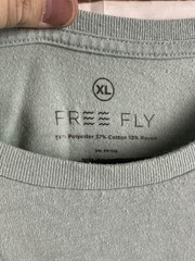 Free Fly Shirt Mens XL X-Large Green Graphic Logo Tri Blend Short Sleeve Casual