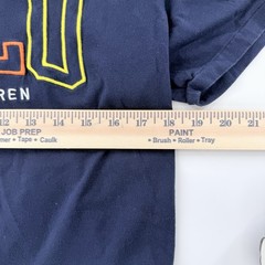 Polo Ralph Lauren Navy Blue Multi Color Logo T-Shirt Mens Classic Fit Small
