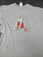 AND1 Shirt Mens Large Gray Long Sleeve Basketball Player Graphic Tee T-Shirt
