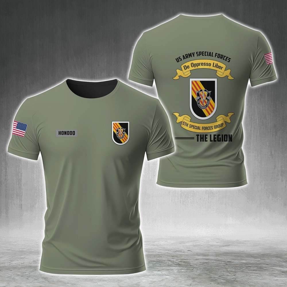 Custom Name US Army Special 5th Special Forces Group AOP shirt 3D shirt S-5XL