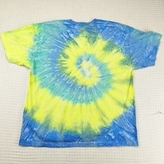 Suna Platinum Be Kind Sunflower Tie Dye T-Shirt Mens 2XL Blue Yellow Green Tee