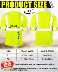 JaGely 6pk Yellow XX-Large Hi Vis T-shirts