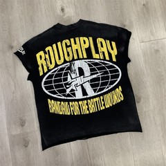 RoughPlay Beaded Washed Vintage Sleeveless T-Shirt