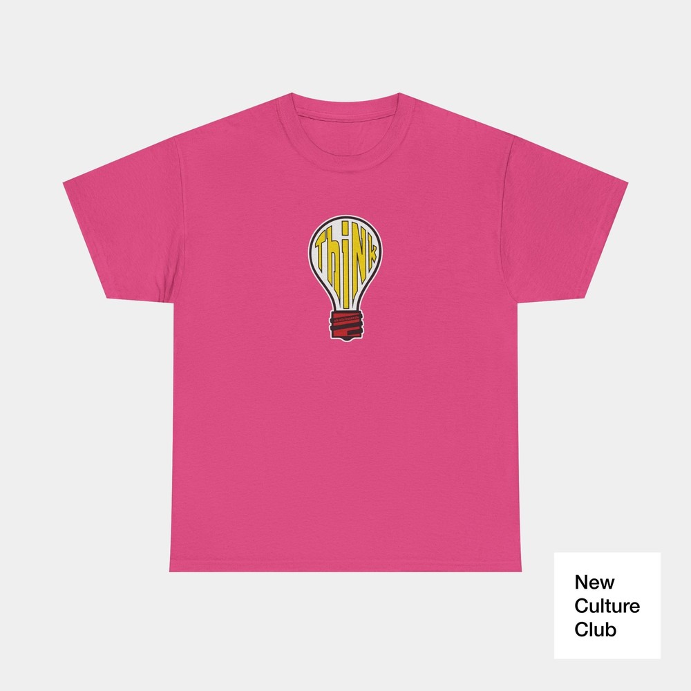 Think Skate Light Bulb Yellow Grey Red Classic Board T Shirt Design Many Colors