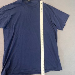 Gildan Mens Large Premium Short Sleeve Heavy Cotton Midnight Navy Casual T-Shirt