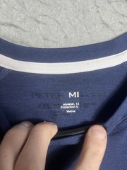 Peter Millar Performance Aurora Long Sleeve Base Layer Mens XXL Blue Stretch