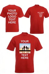 Custom Photo & Text T-Shirt – Add Your Own Image Logo Personalized Casual TShirt