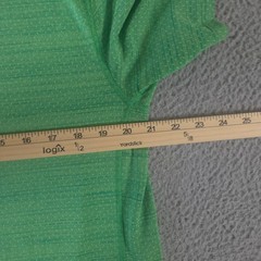 Nike Shirt Mens Large Green Dry Miler Short Sleeve Heathered Reflective Running