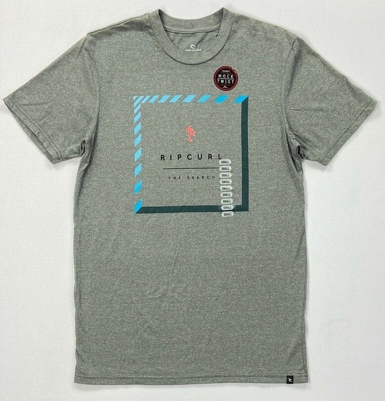 Mens Ripcurl Rip Curl Standard Fit Mock Twist Short Sleeve T-Shirt