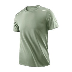 Mens Quick Dry Running T Shirt Breathable Sports Gym Hiking Tee Top