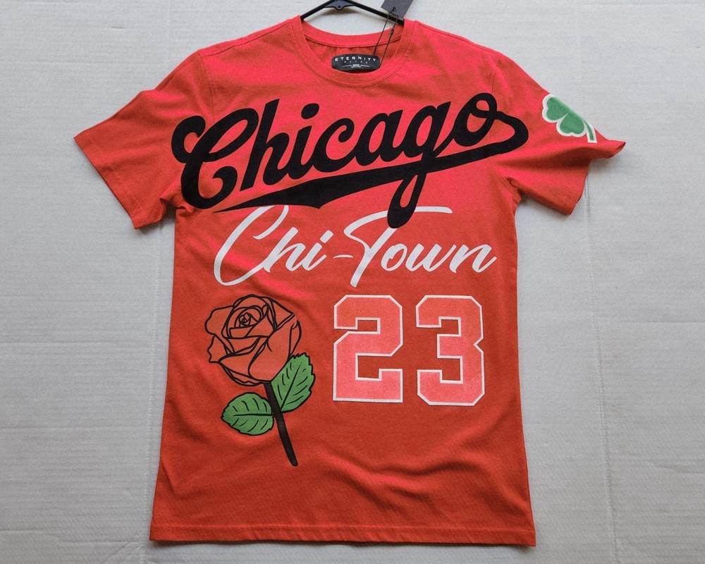 ETERNITY BC/AD Men’s Apparel Chicago Chi-Town Red T-Shirt – Size: Medium