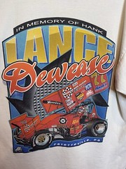 Vintage In Memory Of Lance Devease World Of Outlaws Fayetteville Pa T-Short XL