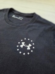 Under Armour Heatgear Freedom T-Shirt Size Medium, Patriotic Black and White