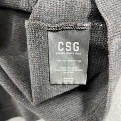 CSG Thermal Shirt Mens Medium Charcoal Gray Waffle Knit Long Sleeve Crewneck