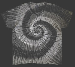 *New* 3XL & 4XL Handmade Tie Dye, Graphite Smoke Spiral, Crew or V-Neck
