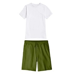 Men’s 2 Piece T-Shirt & Shorts Set Gym Outfit Tracksuit Summer Short Sleeve New