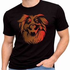 Border Collie T-Shirt Dog Face Portrait Cute Pet Animal Dog Lover Gift Shirt.