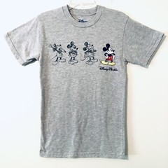 Disney Florida Mickey Mouse Sketch Drawing & Embroidery Gray T Shirt Sz S 34-36