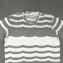 Sol Angeles Shirt Mens XL White Striped Casual Preppy Stretch Adult Made in USA