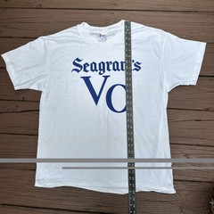 NOS Vintage Seagrams VO T-Shirt Men’s Large White Large Spellout Logo