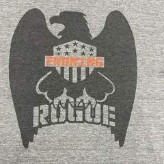 Rogue Rich Froning USA Made T-Shirt Mens Large Gray Graphic Gym Workout Tee