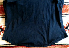 J. CREW VTG BLANK TEE MEDIUM BLACK USA MADE SSLV CREW NECK RAW WAIST HEM COTTON
