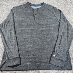 The North Face Henley Mens XL Gray Long Sleeve Heathered Tri-Blend Pullover