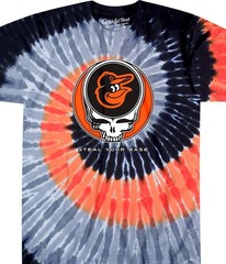 Baltimore Orioles Steal Your Base Tie-Dye T-Shirt — Grateful Dead Collab Style L