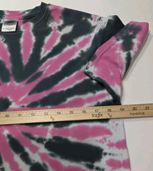 New Tie Dye Men’s T-Shirt Pink Gray Adult Medium Multicolor Summer Spiral