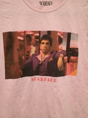 SCARFACE Rare Pink Official Movie T-Shirt Medium Tony Montana Al Pacino